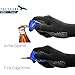FREEHAWK 7 in 1 Outdoor Tactical Emergency Survival EDC Multitool Knife - Fine Edge Knife, Bottle Opener, Slotted Screwdriver (2 Sizes), Phillips Screwdriver, LED Flashlight and Key Ring (Blue)