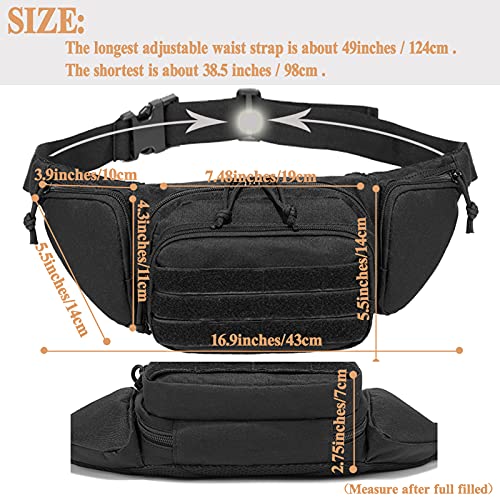 Concealed Carry Pistol Pouch Tactical Fanny Pack Holster,Waist Gun