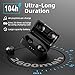 Bluetooth 5.0 Wireless Headphones, ENACFIRE Future Plus Wireless Earbuds 104 Cycle Playing Time IPX8 Waterproof Deep Bass Bluetooth Headphones with 2600mAh Charging Case