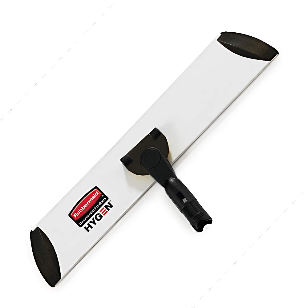 Rubbermaid Commercial Products Executive HYGEN Mop Quick-Connect Frame for Wet/Dry Microfiber Mopping, Fits 18in Mop Pads, Silver/Black (1863893), handle not included,17-Inch (Black)