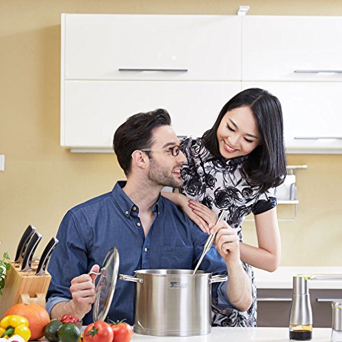 DESLON Mesh Food Strainer Stainless Steel Colander with Hollow Handle Heat Resistant Cooking Tool