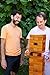 Yard Games 30 Inch Giant Wood Stacking Indoor Outdoor Party Game with Carrying Case, Stained