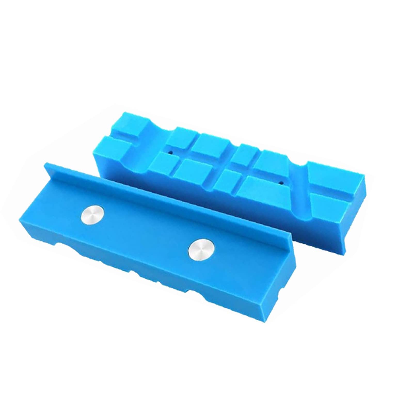 WANGCL 2 PACK 5 Inch Magnetic Vise Jaw Pads Covers Multi-Groove Design Durable TPU Rubber Covers Universal Vise Soft Jaws