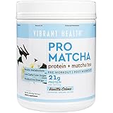 Vibrant Health - Pro Matcha, Whole Food Protein Supplement, Vanilla, 15 Servings