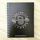 TrainRite Compact Fitness Journal - Black (An Exercise Log Book)