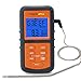 Electronic Digital Smoker Thermometer BBQ Oven Grill Food Meat (Stainless Steel Probe) (orange)