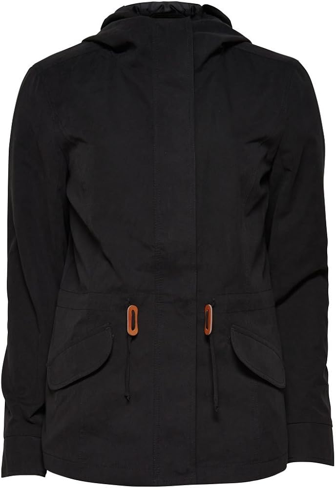 Only Veste DemiSaison Femme Star Spring Parka (S, Noir (Col. Black
