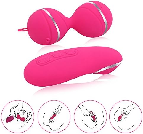 EWISE Bullet Vibrator 7 Speed Remote Control Cordless Waterproof Egg Massager Rechargeable Kegel Toys Pelvic Floor Exercise for Women and Men
