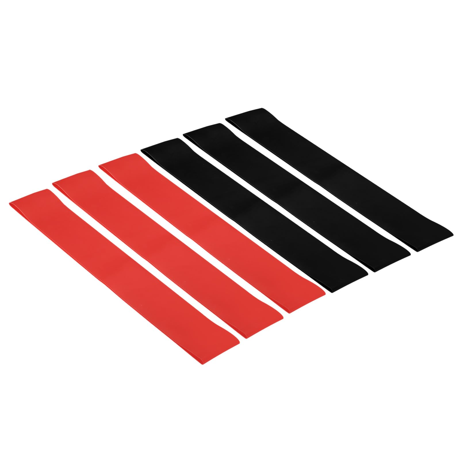 PATIKIL 0.9mm/1.1mm Thick Chair Bands for Classroom, 6 Pack Rubber Flexible Stretchable Bouncy Fidget Foot Bands Strips for Chair Seats Desk, Red, Black