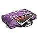 MyGift 17-Inch Purple Floral Design Laptop Carrying Case/Messenger Briefcase
