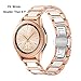 TRUMiRR Band for Samsung Galaxy Watch 42mm / Active 2 40mm 44mm Rose Gold Women, 20mm Ceramic & Stainless Watchband Quick Release Strap Bracelet for Gear S2 Classic, Garmin Vivoactive 3/3 Music
