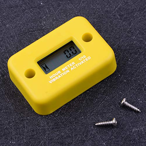 CITALL Digital Vibration Hour Meter Fit for Motors ATV Snowmobile Boat Stroke Engine Generator - RED