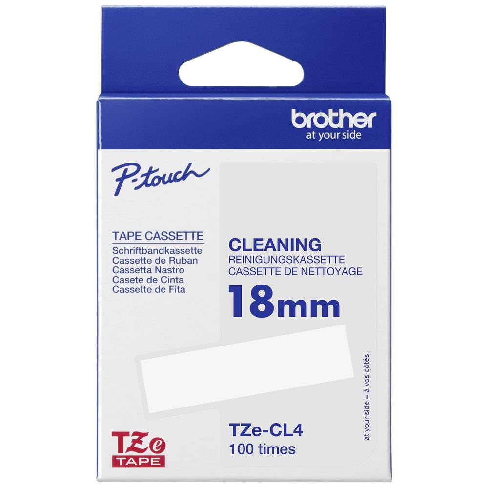 Brother TZe-CL4 - Roll (1.8 cm x 8 m) 1 cassette(s) cleaning tape - for Brother PT-D600, P-Touch PT-3600, D400, D450, D800, E550, P900, P950, P-Touch EDGE PT-P750