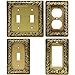 Franklin Brass Paisley (1-Pack) Decorative Light Switch Cover Tumbled Antique Brass 1-Gang Decorator/Rocker Wall Plate Electrical Outlet Guard 64047