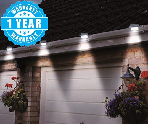 Plixio Solar Powered Waterproof LED Gutter Mounted Pathway Garden Light - Energy Efficient (Six Pack) (Certified Refurbished) - Thumbnail 4