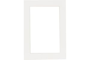Poster Palooza 11x14 Mat Bevel Cut for 9x12 Photos - Acid Free Textured White Precut Matboard - For Pictures, Photos, Framing - 4-ply Thickness