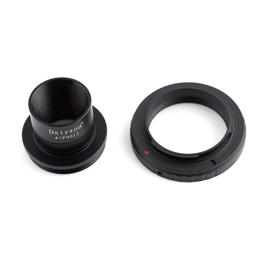 1.25in T Mount Adapter Ring, Black Aluminum Alloy 1.25 Inch T Mount Astronomical Telescope Adapter Rings Converter Adapter, for Pentax K/T/T2 Mount Camera