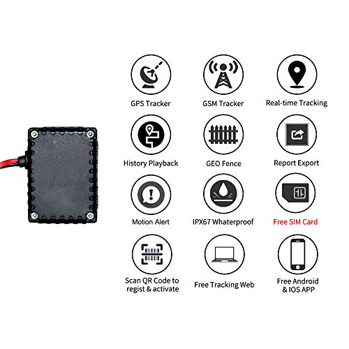 kingneed T0024 Smallest Waterproof Mini Portable Installation GPS GSM Tracker Online Real-time Tracking Device for 12-24V Car Truck Motorcycle Scooter