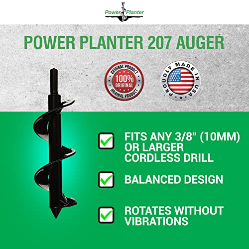 Power Planter Flower Planting Auger & Grass Plug Tool Compact Auger