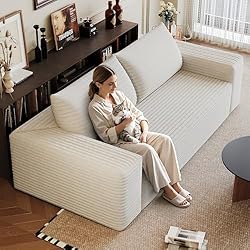3 Seater Couch for Living Room, 71.3 INCH Fluffy