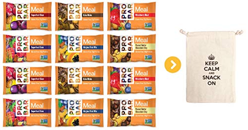 Probar Meal Bar 6 Flavor Variety – 3oz / 85g Bars – (Pack of 12)