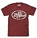 Tee Luv Men's Faded Dr Pepper Logo Shirt, XL, Brick Heather