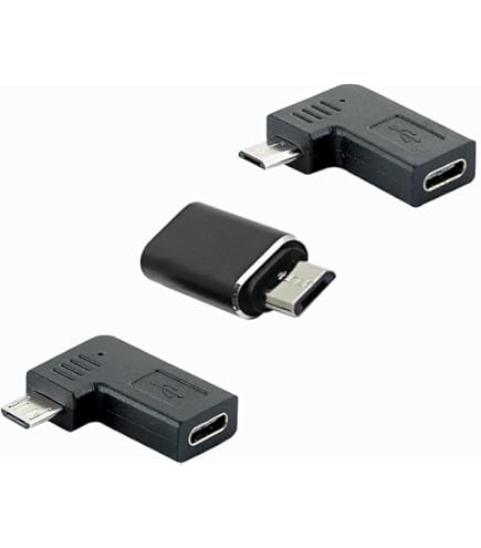 Micro Usb Naar Usbc SinLoon 2 Pack Micro USB To USB C Adapter Micro 5Pin Female To Usb Type C Male Connector 180 Degree Rotation Converter Connector Support Charge Data For Phone