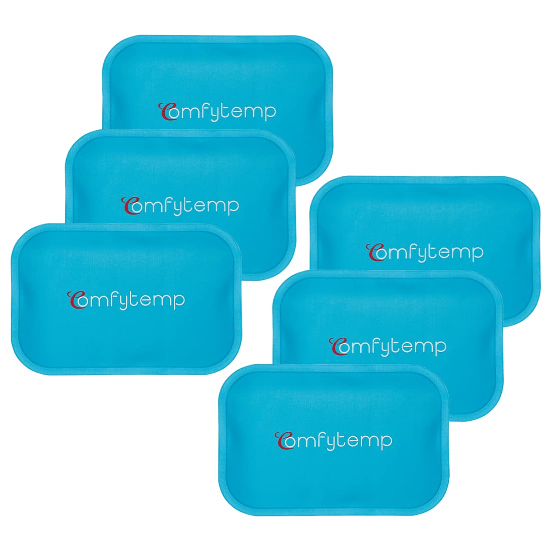 Comfytemp 6-Packs Mini Gel Ice Packs, 7.5×11.5cm Reusable Cold Compress Pack for Kid's Boo Boos, Headaches, Tired Eyes & Wisdom Teeth Discomfort, Small Cooling Pillow for Kids, Adults