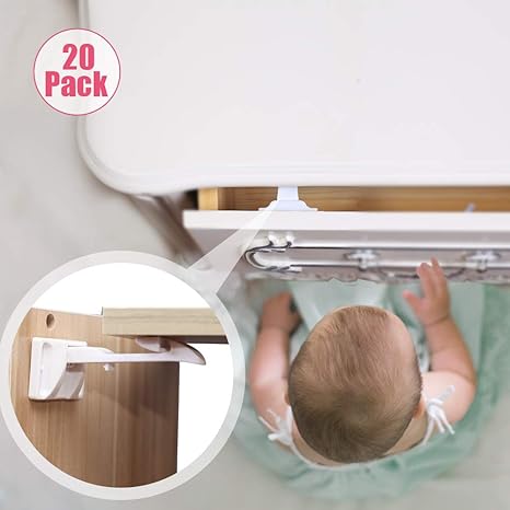 Buy Eudemon Baby Safety Catches Spring Loaded Drawer Cabinet Lock