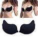 Han Shi Bra, Women Fashion Bustier Instant Breast Lift Covers Invisible Silicone Push Up (D, Black)