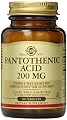 Solgar Pantothenic Acid Tablets, 200 mg, 100 Count