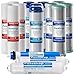 PureDrop PDR-F15-50 Standard 5-Stage Replacement Cartridge for 50 GPD Reverse Osmosis Water Filter System 2-Year Replacement Filter Pack,15 Counts, 12x15x15