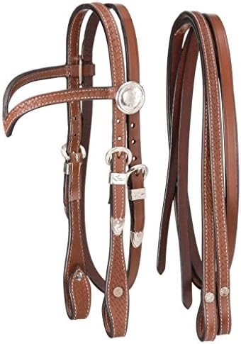 King Series Mini V Browband Headstall with Silver