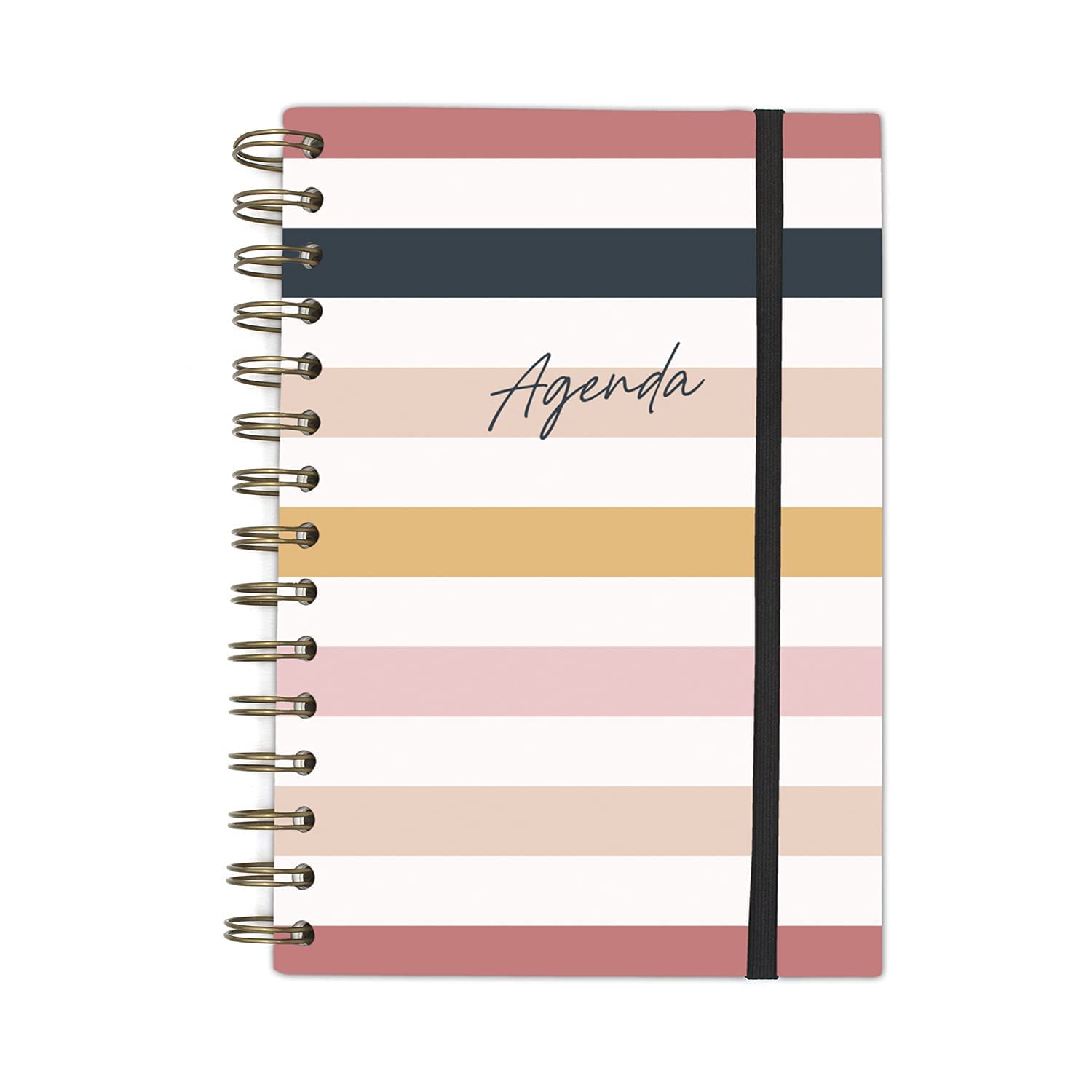 Recuerding 2021-2022 Striped Diary - 19.5 x 13 cm | 2022 Year Diary | Landscape Week to View with Pocket | Stick and Write | Premium Diary | Made in Spain
