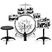 Best Choice Products 11-Piece Kids Beginner Drum Kit, Musical Instrument Toy Drum Set for Music Practice w/Bass, Toms, Snare, Cymbal, Stool, Stand Drumsticks - Black