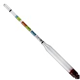 Hydrometer - This is a Triple Scale Hydrometer for Home Brewing - Beer and Wine Making - Test Density, Alcohol and Brix - Gua