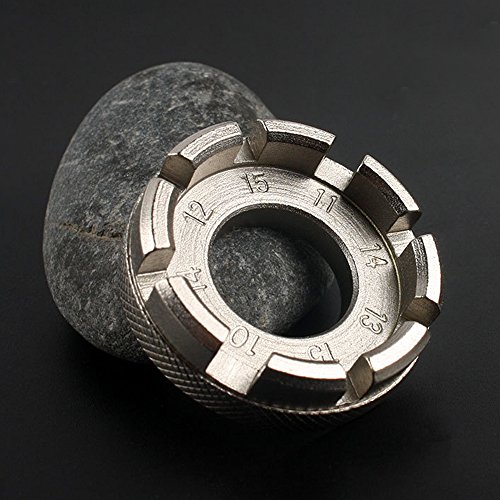 BASEEING Bike Spoke Tool Bicycle Spoke Wrench Cycling Pocket Tools 6 in one Bike Rim Correct Kit