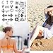 Fake Black Tiny Temporary Tattoo Non-Toxic Ink No Pain Low Cost Waterproof Durable Body Art Stickers 20 Sheets For Men Women Kid Hands Neck Wrist Cover
