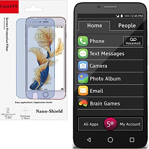 JITTERBUG SMART (5.5inch) Nano Antishock Clear Screen Shield Protector (HD) Clear | Self Healing Nano Technology | Bubble Free JITTERBUG SMART (5.5inch)