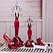 Coraltea Jewelry Holder Hanging Necklace Earring Bracelet Rings Orgaziner Shoe Dress Display Stand Set (Red)