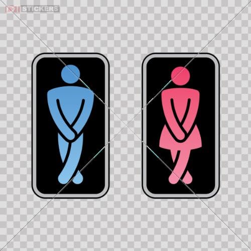 Decals Vinyl Sticker Toilet Bathroom Sing Restroom Size: 5 X 2.7 Inches Vinyl color print