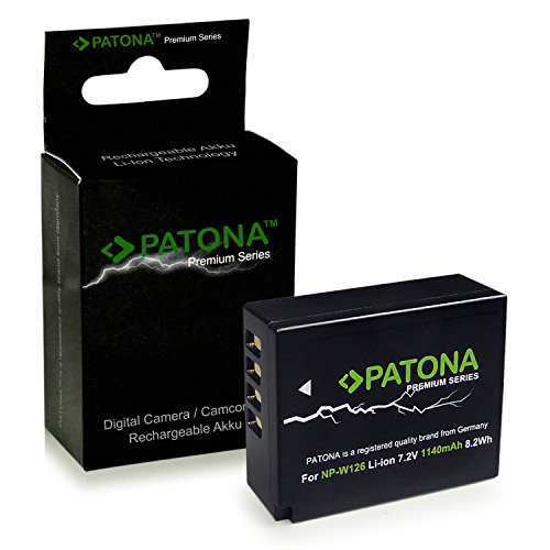 PATONA Premium Batterie Remplacement pour Fuji NP-W126 Compatible avec Fujifilm FinePix HS30EXR, HS33EXR, HS50EXR, X-T20, X-H1