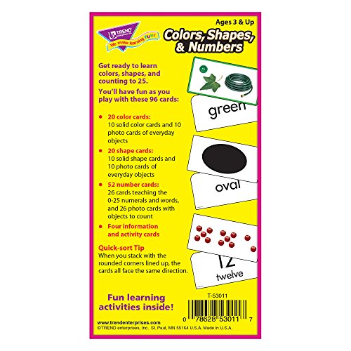 Colors, Shapes, and Numbers Skill Drill Flash Cards