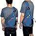LC Prime Sling Bag Chest Pack Shoulder Unbalance Sack Fanny Gym Backpack Satchel Outdoor Rucksack Adjustable Shoulder Strap Exchange Shoulder for Travel Cycling Hiking Nylon Multi-Colored