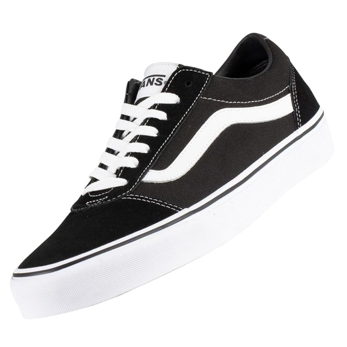 Vans Herren Ward Sneaker Ward Trainers, (SUEDE/CANVAS) BLACK/WHITE, 42 EU