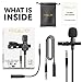 Lavalier Microphone Clip On Mic - Omnidirectional Lapel Microphone for Camera, Laptop, Smartphone, iPhone - Perfect for Recording Youtube, Interview, Video Conference, Podcast, Voice Dictation