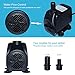 Mini AC submersible pump mini fish tank water heat exchanger mini fountain pump 80-160 GPH (600-1000L / H, 10W) submersible pump, ultra quiet pump, 4.1 foot high lift, fountain pump, 4.7 foot power co