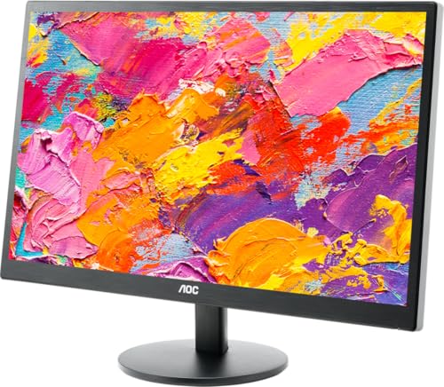 Aoc Moniteur E2470Swh 59,9 Cm (23,6 Pouces) (Vga, Dvi, Dalle Tn, Hdmi, Temps De Réponse De 1 Ms, 1920 X 1080, 60 Hz), Noir, Classe Énergétique B