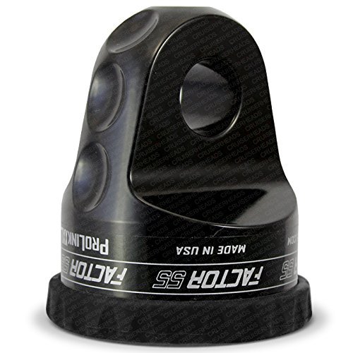 Factor55 ProLink XXL Loaded Shackle Mount With Titanium Pin & Rubber Guard (24,000 Lbs) - Black