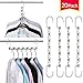 GEFTOl Space Saving Hangers Metal Hanger Magic Cascading Hanger Closet Clothes Organizer(20 Pack)